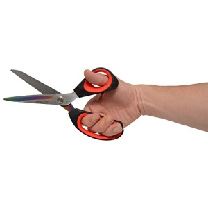 Westcott 9.5" Premium Tailor Scissors, Red/Black - Image 4