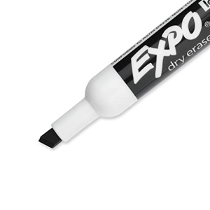 EXPO 80661 Low-Odor Dry Erase Markers, Chisel Tip, Black, 4-Count - Image 7