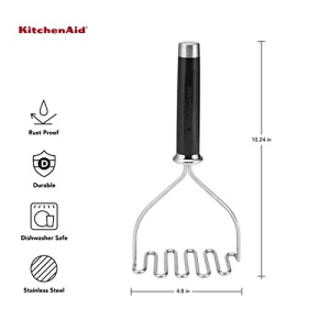 KitchenAid Gourmet Stainless Steel Wire Masher, 10.24-Inch, Black - Image 5