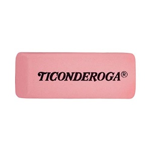 TICONDEROGA Pink Carnation Erasers, Wedge, Medium, Pink, 3 Count (Pack of 1) (X38943) - Image 5