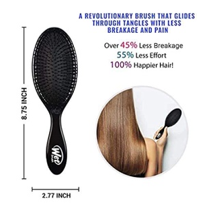 Wet Brush Original Detangler Hair Brush: Classic Black - Exclusive Ultra-soft IntelliFlex Bristles - Glide Through Tangles With Ease For All Hair Types - For Women, Men, Wet And Dry Hair - Image 7