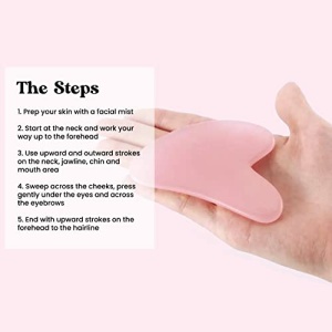 Gua Sha Facial Tools Healing Crystal - Self Care Gifts for Women Skin Care Tools Natural Massager for Skincare Face Body Relieve Muscle Tensions Reduce Puffiness (Rose Quartz) - Image 5