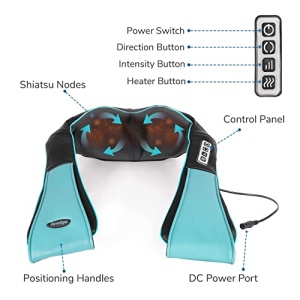 Shiatsu Back Shoulder and Neck Massager with Heat - Deep Tissue Kneading Pillow Massage - Back Massager, Shoulder Massager, Electric Full Body Massager, for Foot Leg - Gift - Image 7