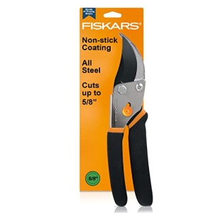 Fiskars Gardening Tools: Bypass Pruning Shears, Sharp Precision-ground Steel Blade, 5/8? Plant Clippers (91095935J)