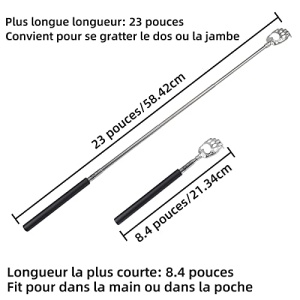 WOVTE Bear Claw Black Telescopic Back Scratcher - Image 8