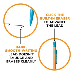 BIC Xtra-Strong Thick Lead Mechanical Pencil, With Colorful Barrel Thick Point (0.9mm), 24-Count Pack, Mechanical Pencils With Erasers (Packaging May Vary) - Image 2