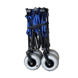 Juggernaut Carts Collapsible Folding Outdoor Beach Utility Wagon with Cover Bag, Blue - Image 7