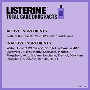 Listerine Total Care Anticavity Fluoride Mouthwash, 6 Benefits in 1 Oral Rinse Helps Kill 99% of Bad Breath Germs, Prevents Cavities, Strengthens Teeth, ADA-Accepted, Fresh Mint, 1 L - Image 6
