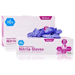 MedPride Powder-Free Nitrile Exam Gloves, Medium, Box/100 - Image 6