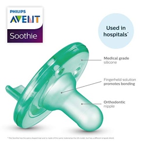 Philips AVENT Soothie Pacifier, 0-3 Months, Green, 4 Pack, SCF190/41 - Image 2