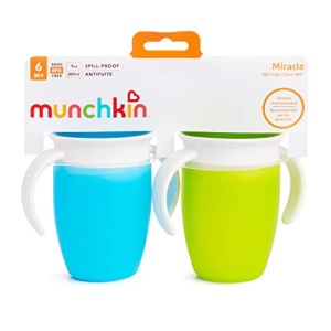 Munchkin Miracle 360 Trainer Cup, Green/Blue, 7 Oz, 2 Count - Image 3
