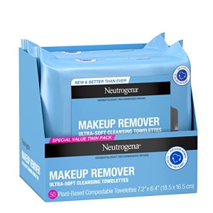 Neutrogena Makeup Remover Cleansing Face Wipes, Daily Cleansing Facial Towelettes to Remove Waterproof Makeup and Mascara, Alcohol-Free, Value Twin Pack, 25 Count, 2 Pack - Image 5