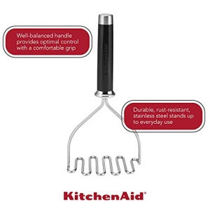 KitchenAid Gourmet Stainless Steel Wire Masher, 10.24-Inch, Black - Image 6