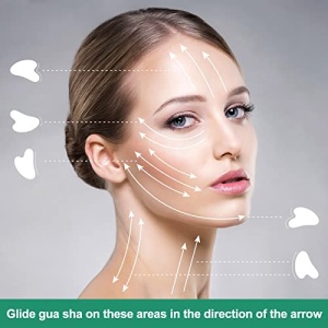 Rosenice Gua Sha, Gua Sha Facial Tool, Jade Stone Guasha for Face Body Massage SPA Acupuncture Therapy Trigger Point Treatment - Image 3