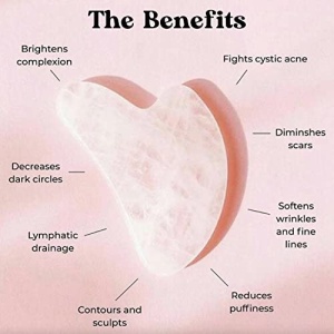 Gua Sha Facial Tools Healing Crystal - Self Care Gifts for Women Skin Care Tools Natural Massager for Skincare Face Body Relieve Muscle Tensions Reduce Puffiness (Rose Quartz) - Image 6