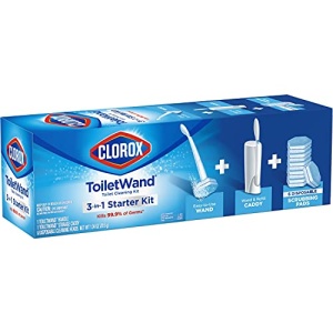 Clorox ToiletWand Disposable Toilet Cleaning System - ToiletWand, Storage Caddy and 6 Disinfecting ToiletWand Refill Heads (Packaging May Vary) (03191) - Image 8