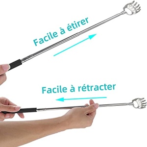 WOVTE Bear Claw Black Telescopic Back Scratcher - Image 2
