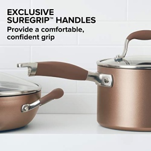 Anolon Advanced Nonstick Cookware Pots and Pans Set, 11 Piece, Bronze - Image 4