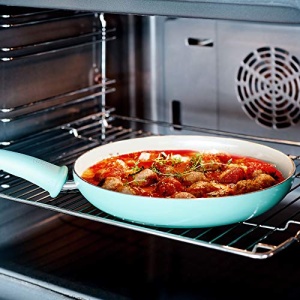 GreenLife Soft Grip Healthy Ceramic Nonstick 7" and 10" Frying Pan Skillet Set, PFAS-Free, Dishwasher Safe, Turquoise - Image 5