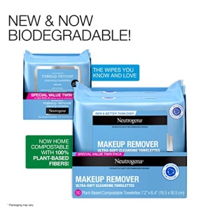 Neutrogena Makeup Remover Cleansing Face Wipes, Daily Cleansing Facial Towelettes to Remove Waterproof Makeup and Mascara, Alcohol-Free, Value Twin Pack, 25 Count, 2 Pack - Image 24