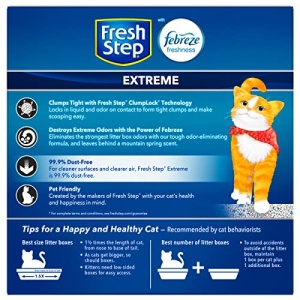 Fresh Step Extreme Scented Litter with the Power of Febreze, Clumping Cat Litter Mountain Spring, 14 Pounds (Package May Vary) - Image 7