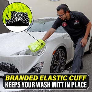 Chemical Guys MIC493 Chenille Premium Scratch-Free Microfiber Wash Mitt, Lime Green, 9.6" x 2.3" x 7" - Image 9
