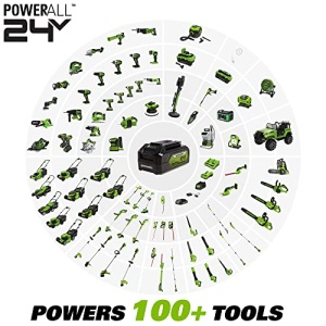 Greenworks 24V Brushless Cordless Hammer Drill Kit, 530 in./lbs Torque, 20+1 Position Clutch, 1/2 '' Keyless Chuck, Variable Speed, (1) 4Ah USB (Power Bank) Batteries and Charger, LED Light - Image 2
