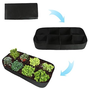 ASSR Fabric Raised Garden Bed, 135 Gallon 8 Holes Rectangle Breathable Planting Container Grow Bag Planter Pot for Plants, Flowers and Vegetables - Image 4
