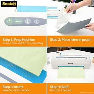 Scotch Thermal Laminating Pouches, 100-Pack, 8.9 x 11.4 Inches, Letter Size Sheets (TP3854-100) - Image 5