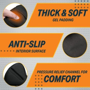 Bikeroo Bike Seat Cushion - Padded Gel Wide Adjustable Cover for Men & Womens Comfort, Compatible with Peloton, Stationary Exercise or Cruiser Bicycle Seats, 11in X 10in (Black) - Image 7