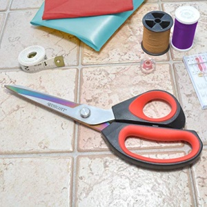 Westcott 9.5" Premium Tailor Scissors, Red/Black - Image 2