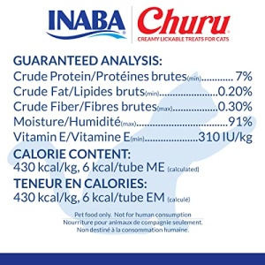 INABA Churu Cat Treats, Grain-Free, Lickable, Squeezable Creamy Pur?e Cat Treat/Topper with Vitamin E & Taurine, 0.5 Ounces Each Tube, 50 Tubes, Tuna & Chicken Variety - Image 4