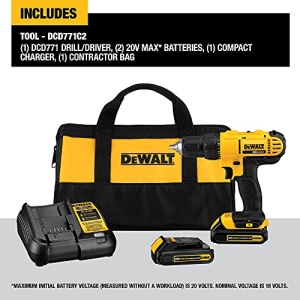 DEWALT 20V Max Cordless Drill / Driver Kit, Compact, 1/2-Inch (DCD771C2) - Image 7