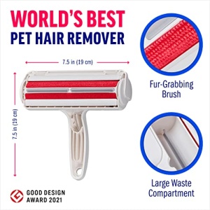 ChomChom Pet Hair Remover - Reusable Cat and Dog Hair Remover for Furniture, Couch, Carpet, Car Seats and Bedding - Eco-Friendly, Portable, Multi-Surface Lint Roller & Animal Fur Removal Tool - Image 3