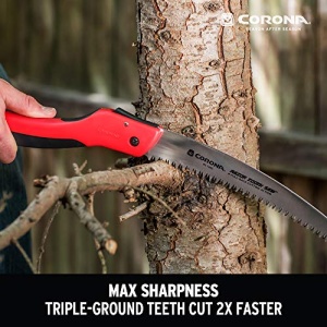 Corona Tools 10-Inch RazorTOOTH Folding Saw | Pruning Saw Designed for Single-Hand Use | Curved Blade Hand Saw | Cuts Branches Up to 6" in Diameter | RS 7265D - Image 7