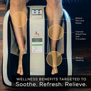 Human Touch Reflex SOL Foot & Calf Massager w/ Heat - Plantar Fasciitis Relief + Circulation + Shiatsu Deep Kneading + Vibrating for Stress + Compression - Adjustable for Women and Men up to Size 12 - Image 12