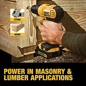 DEWALT 20V Max Cordless Drill / Driver Kit, Compact, 1/2-Inch (DCD771C2) - Image 3