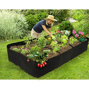 ASSR Fabric Raised Garden Bed, 135 Gallon 8 Holes Rectangle Breathable Planting Container Grow Bag Planter Pot for Plants, Flowers and Vegetables - Image 5